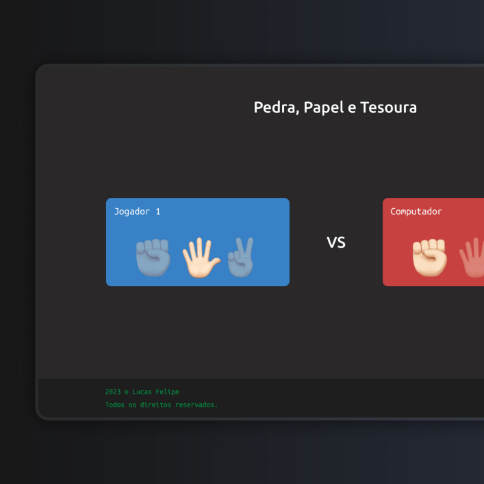 Jogo do Jokenpô desenvolvido com HTML5, CSS3 e JS.